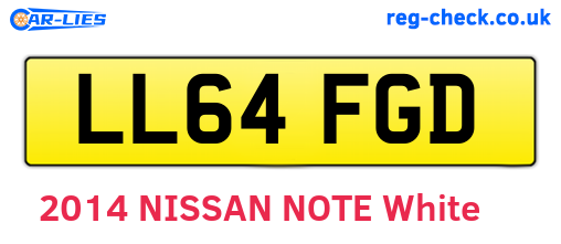 LL64FGD are the vehicle registration plates.