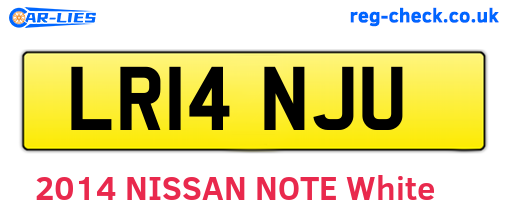 LR14NJU are the vehicle registration plates.