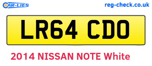 LR64CDO are the vehicle registration plates.