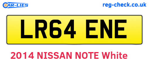 LR64ENE are the vehicle registration plates.