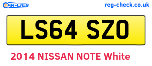LS64SZO are the vehicle registration plates.