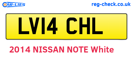 LV14CHL are the vehicle registration plates.