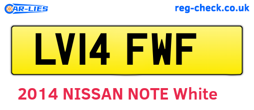 LV14FWF are the vehicle registration plates.