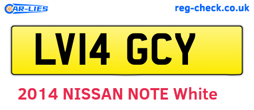 LV14GCY are the vehicle registration plates.