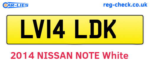 LV14LDK are the vehicle registration plates.