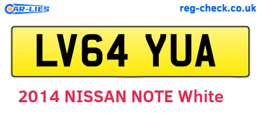 LV64YUA are the vehicle registration plates.