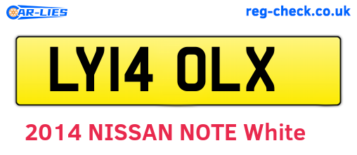 LY14OLX are the vehicle registration plates.