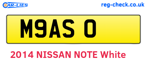 M9ASO are the vehicle registration plates.