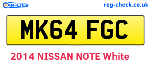 MK64FGC are the vehicle registration plates.