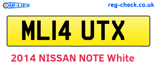 ML14UTX are the vehicle registration plates.