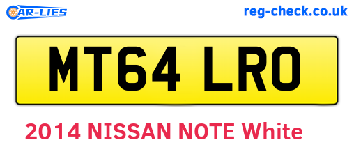 MT64LRO are the vehicle registration plates.