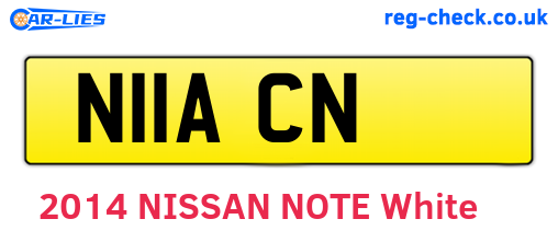 N11ACN are the vehicle registration plates.