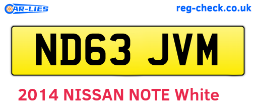 ND63JVM are the vehicle registration plates.
