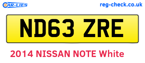 ND63ZRE are the vehicle registration plates.