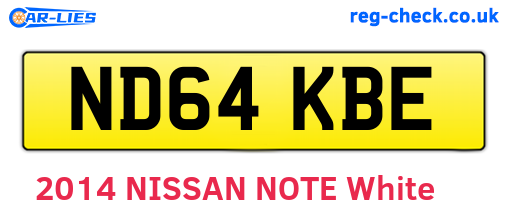 ND64KBE are the vehicle registration plates.