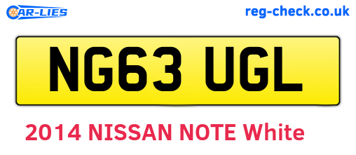 NG63UGL are the vehicle registration plates.