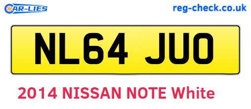 NL64JUO are the vehicle registration plates.