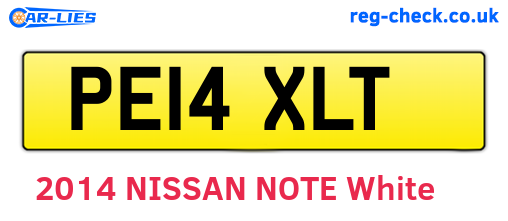 PE14XLT are the vehicle registration plates.