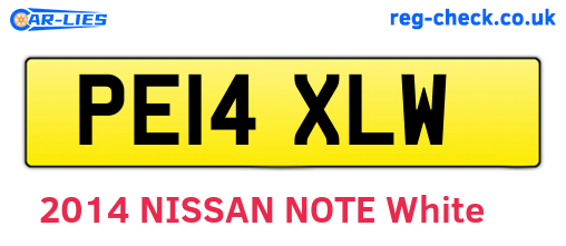 PE14XLW are the vehicle registration plates.