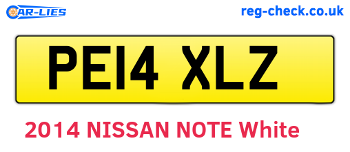 PE14XLZ are the vehicle registration plates.