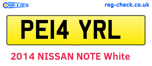 PE14YRL are the vehicle registration plates.