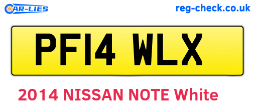 PF14WLX are the vehicle registration plates.