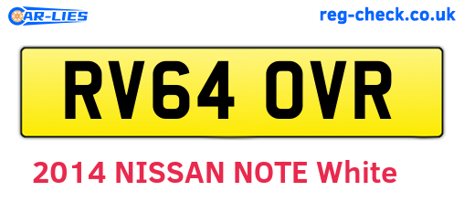 RV64OVR are the vehicle registration plates.