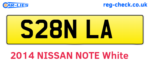 S28NLA are the vehicle registration plates.