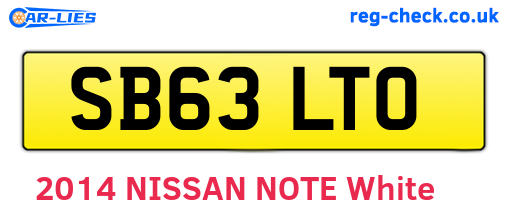 SB63LTO are the vehicle registration plates.