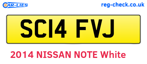 SC14FVJ are the vehicle registration plates.