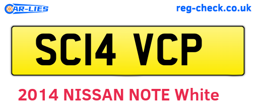 SC14VCP are the vehicle registration plates.