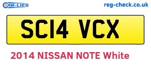 SC14VCX are the vehicle registration plates.