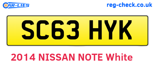 SC63HYK are the vehicle registration plates.