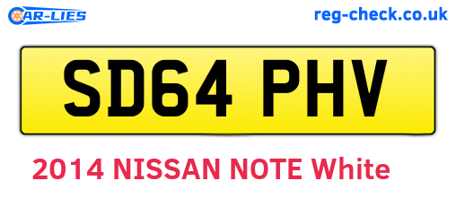 SD64PHV are the vehicle registration plates.