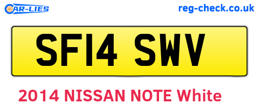 SF14SWV are the vehicle registration plates.