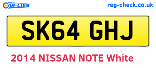 SK64GHJ are the vehicle registration plates.