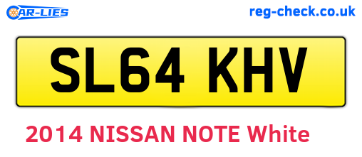 SL64KHV are the vehicle registration plates.