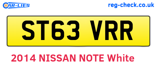 ST63VRR are the vehicle registration plates.