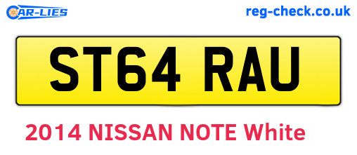 ST64RAU are the vehicle registration plates.