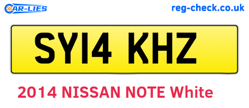 SY14KHZ are the vehicle registration plates.