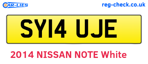 SY14UJE are the vehicle registration plates.