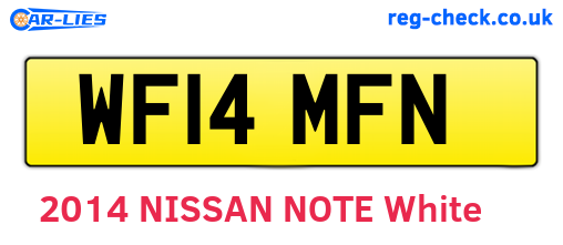 WF14MFN are the vehicle registration plates.