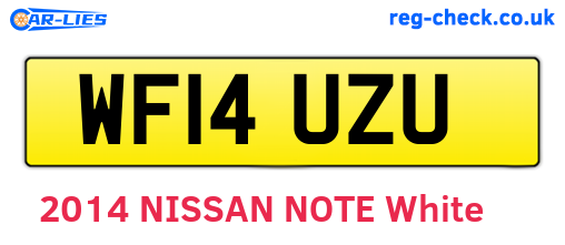 WF14UZU are the vehicle registration plates.