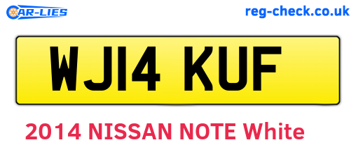 WJ14KUF are the vehicle registration plates.