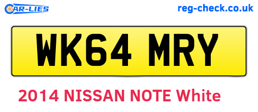 WK64MRY are the vehicle registration plates.