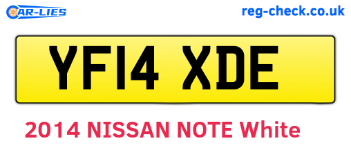 YF14XDE are the vehicle registration plates.