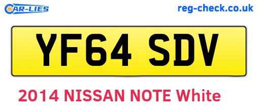 YF64SDV are the vehicle registration plates.