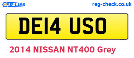 DE14USO are the vehicle registration plates.