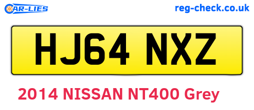 HJ64NXZ are the vehicle registration plates.