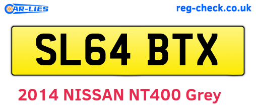 SL64BTX are the vehicle registration plates.
